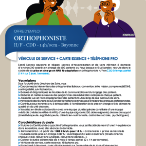 Orthophoniste H/F à 40%